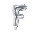 Balon foliowy srebrny litera F 35cm