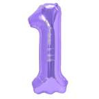 Balon foliowy fioletowy cyfra 1  100cm