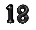 Balony foliowe czarne liczba 18 osiemnastka 100cm