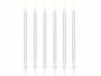 Świeczki urodzinowe gładkie białe 12szt 14cm