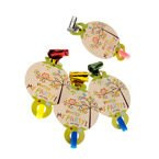 Trąbki  piszczałki urodzinowe Sowy zielone 6szt