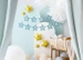 Baner papierowy Baby Shower błękitny 2,9m