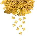 Konfetti metalizowane złote liczba 30 Urodziny 10g