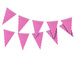 Girlanda papierowa flagi różowa w paski 2,8m