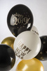 Balon lateksowy Happy New Year biały 30cm 1szt