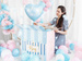 Balon foliowy Mom to be błękitny babyshower 35cm
