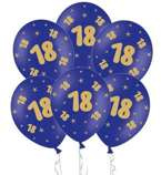 Balony lateksowe 18 urodziny granatowe 5szt