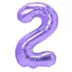 Balon foliowy fioletowy cyfra 2 100cm