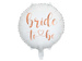 Balon foliowy biały różowe złote Bride to be 45cm