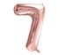 Balon foliowy różowe złoto cyfra 7 86cm
