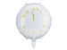 Balon foliowy biały zegar Sylwester 45cm