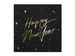 Serwetki Happy New Year czarne 33x33cm 20szt