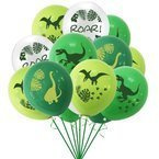 Balony lateksowe Dinozaury zielone 8 szt