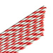 Słomki papierowe czerwone w paski 12szt