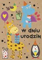 Kartka urodzinowa Żyrafa Eko 18x13cm