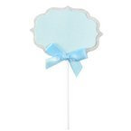 Pikery na babeczki Baby Shower błękitne 6szt