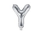 Balon foliowy srebrny litera Y 35cm