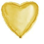 Balon foliowy serce satynowy jasno złoty 18cali 45cm