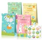 Torebki papierowe Wielkanocne z naklejkami 4szt