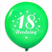 Balony lateksowe 18 urodziny zielone 5szt