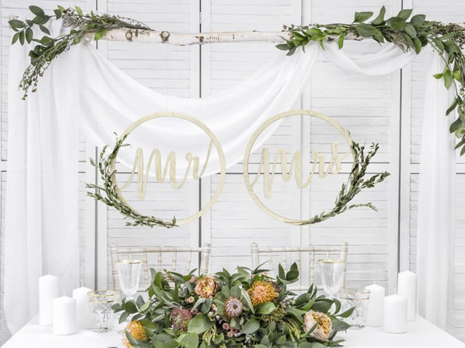 Zawieszki dekoracyjne MRS MR drewniane 2szt 38cm