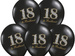 Balon czarny 18 Brillant na 18 urodziny 30cm 1szt