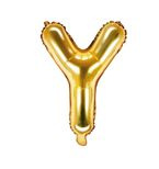 Balon foliowy złoty litera Y 35cm