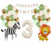 Zestaw 3 Urodziny Safari + Imię baner personalizowany