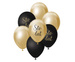 Bukiet balonowy urodziny Sto Lat czarno złoty 7szt