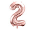 Balon foliowy różowe złoto cyfra 2 86cm