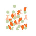 Konfetti papierowe Króliczki Wielkanoc 14g