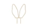 Topper drewniany na tort uszy Zająca Wielkanoc
