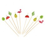 Szpilki do koreczków drewniane Summer Party 10szt