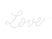 Neon LED Love biały 61x27,4 cm