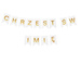 Baner dowolny napis personalizowany Chrzest Św + Imię