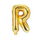 Balon foliowy złoty litera R 35cm