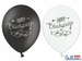 Balony urodzinowe Happy Birthday czarne białe 5szt
