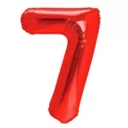 Balon foliowy  cyfra 7 czerwona 100cm