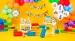 Baner urodzinowy Happy Birthday klocki 180cm