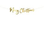 Baner metaliczny Merry Christmas złoty 83x21,5cm