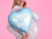 Balon foliowy Mom to be błękitny babyshower 35cm