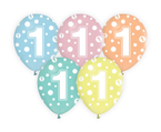 Balony lateksowe pastelowe Roczek 30cm 5szt