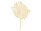 Drewniany topper na komunię IHS 1 szt
