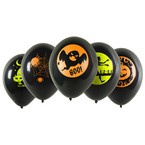 Balony lateksowe czarne Halloween 5szt