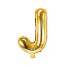 Balon foliowy złoty litera J 35cm