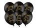 Balony lateksowe Happy New Year czarne złoty napis 30cm 1szt