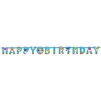 Baner papierowy Happy Birthday Baby Shark 1,8m