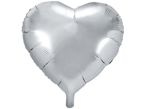 Balon foliowy serce srebrny 24cale 61cm