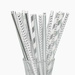 Słomki papierowe srebrne mix wzorów 10szt 19,5cm