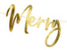 Baner metaliczny Merry Christmas złoty 83x21,5cm